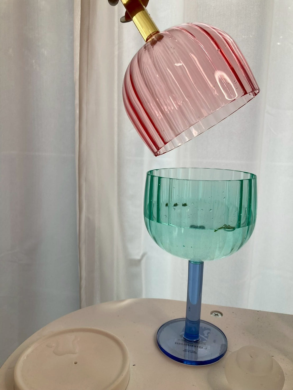 colored stem glass - red