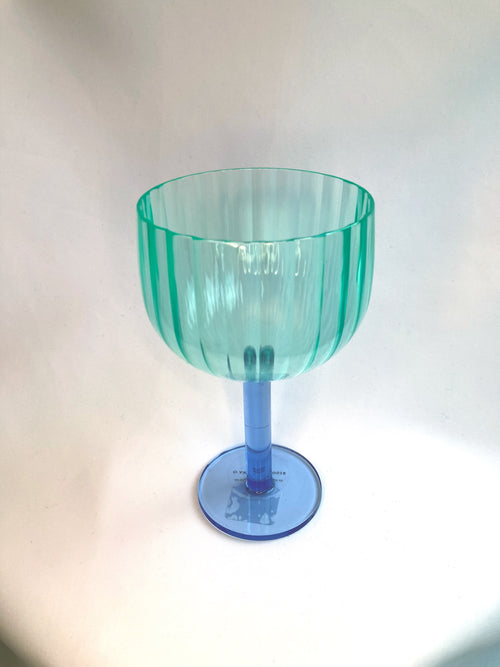 colored stem glass - blue
