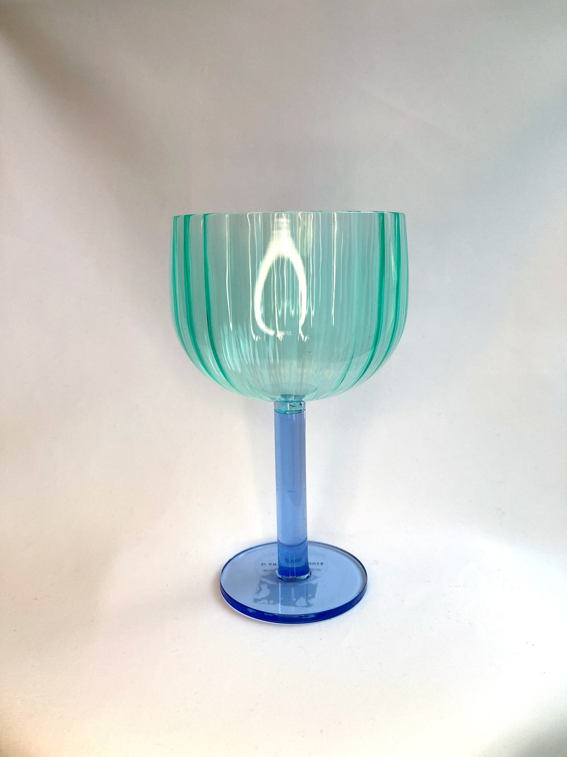 colored stem glass - blue